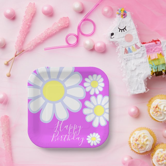 Daisy Simple Violet Pappteller (Party)