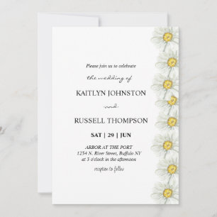 Daisy Simple Wedding Einladung
