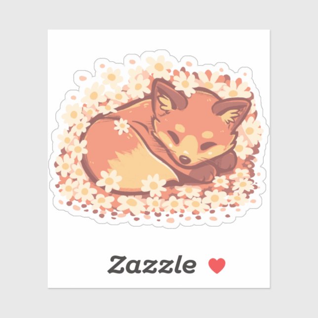 Daisy Spring Fox Aufkleber (Blatt)