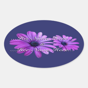 Daisy Stickers Personalisiert Lila Daisy Stickers