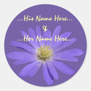 Daisy Stickers Personalisiert Lila Daisy Stickers