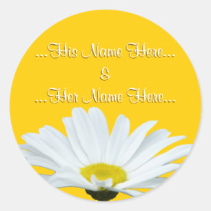 Daisy Stickers Personalisiert White Daisy Stickers