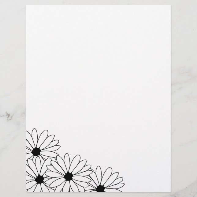 Daisy Storm Muster Gerecycelt Letterhead Paper 5 (Vorderseite)