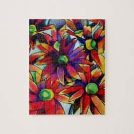 Daisy Straw mehrfarbige Wildblumen Kunst