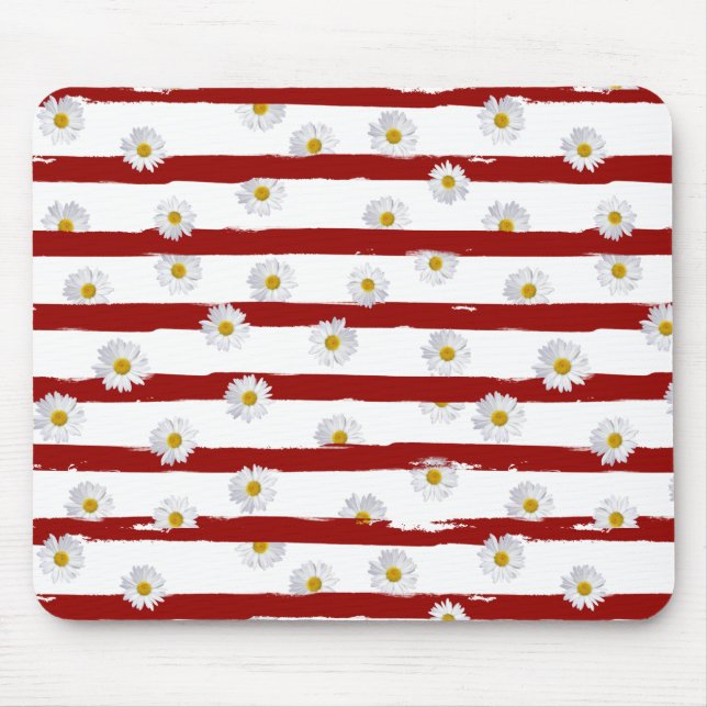 Daisy Stripes Mouse Pad Mousepad (Vorne)