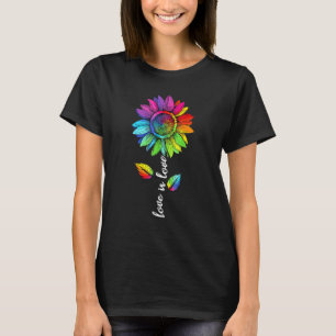 Daisy Sunflower Lgbt Rainbow Liebe ist Liebe Gay L T-Shirt