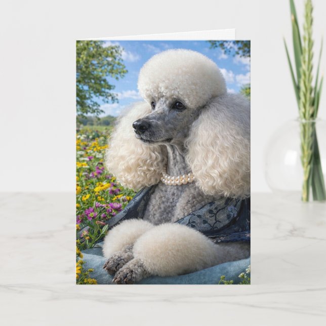 Daisy The Poodle Blank Card Karte (Vorderseite)