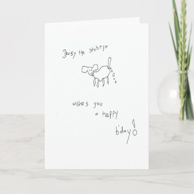 Daisy the Shih Tzu Birthday Card Karte (Vorderseite)