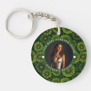 Daisy-Thema 40. Geburtstagsgeschenk für Mama Schlüsselanhänger