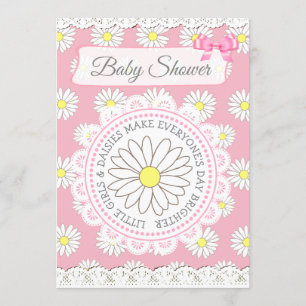 Daisy Theme Invitation Baby shower de fille