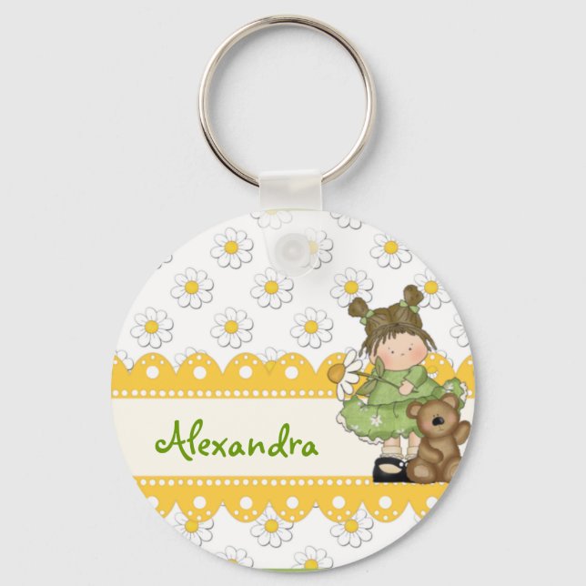Daisy Toddler und Teddy Schlüsselanhänger (Vorderseite)