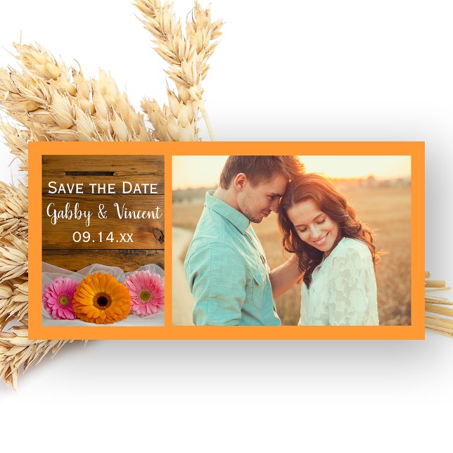 Daisy Trio Barn Wedding Save the Date Foto (Von Creator hochgeladen)