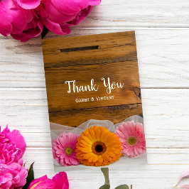 Daisy Trio Country Barn Wedding Vielen Dank Mitteilungskarte