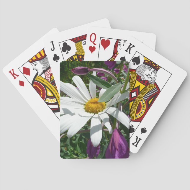 Daisy und Fireweed-Wildblume Spielkarten (Rückseite)