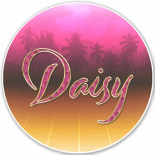 Daisy Vorname Name golden pink Aufkleber Sticker