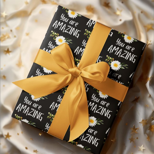 Daisy Vous Êtes Extraordinaire Envelopper Feuilles (Let someone know how amazing they are with these daisy wrapping paper sheets! )