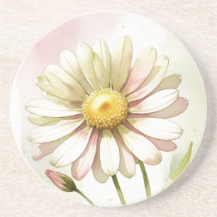Daisy Watercolor Blume Moderne Beruflich Getränkeuntersetzer