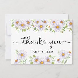 Daisy Watercolor | Vielen Dank Mitteilungskarte