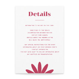 Daisy Wedding Enclosure Card Begleitkarte