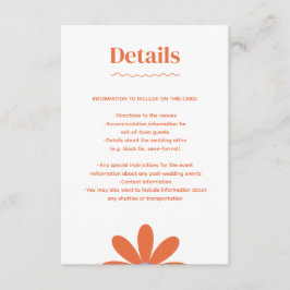 Daisy Wedding Enclosure Card Begleitkarte