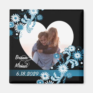 Daisy Wedding Foto Magnet