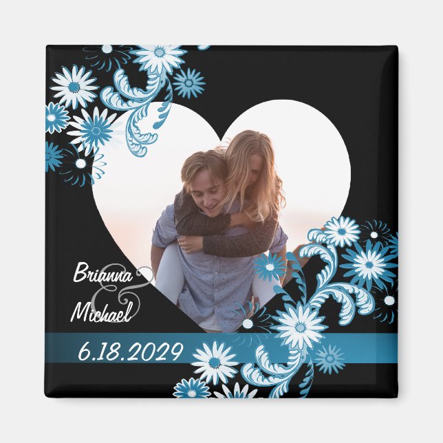 Daisy Wedding Foto Magnet (Vorne)