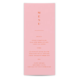 Daisy Wedding Menu Menükarte