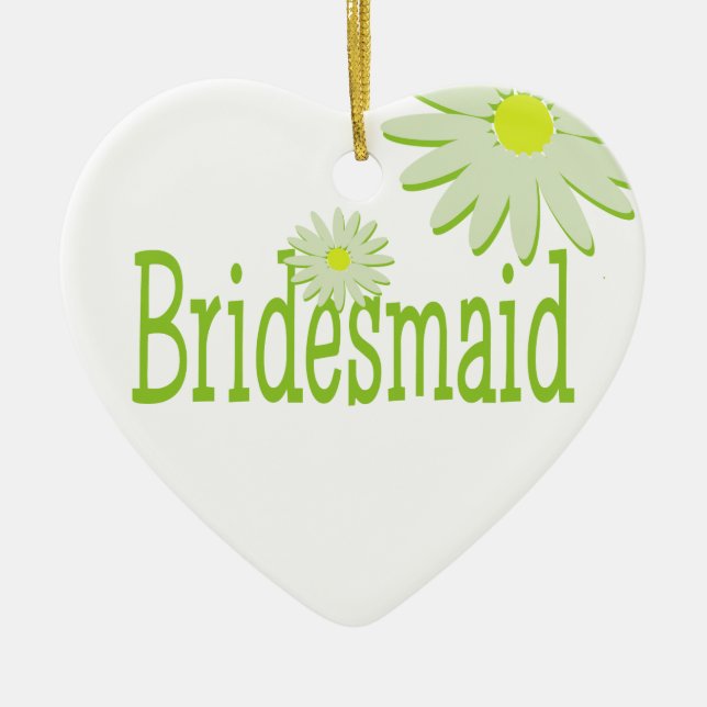 Daisy Wedding / Mutter der Braut Keramik Ornament (Vorne)