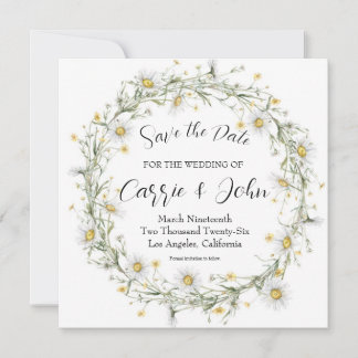 Daisy Wedding Save the Date Card