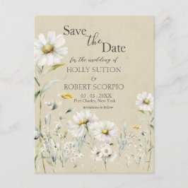 Daisy Wedding Save the Date Postkarte