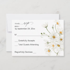 Daisy White Floral no Messe UAWG 2 RSVP Karte
