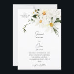 Daisy White Floral Wedding Invitation v2 Einladung<br><div class="desc">Holen Sie Ihre Gäste mit Ihrer Daisy White Floral Wedding Einladung in die Stimmung für Ihre Hochzeit.</div>