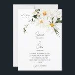 Daisy White Floral Wedding Invitation v2 Einladung<br><div class="desc">Holen Sie Ihre Gäste mit Ihrer Daisy White Floral Wedding Einladung in die Stimmung für Ihre Hochzeit.</div>