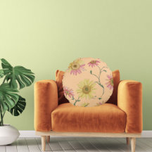 Daisy Wild Blume Pink & Gelb Muster