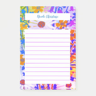 Daisy Wildblume Bouquet CUSTOM Wasserfarbe Notepad Post-it Klebezettel