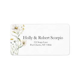 Daisy Wildblume Wedding Adressaufkleber