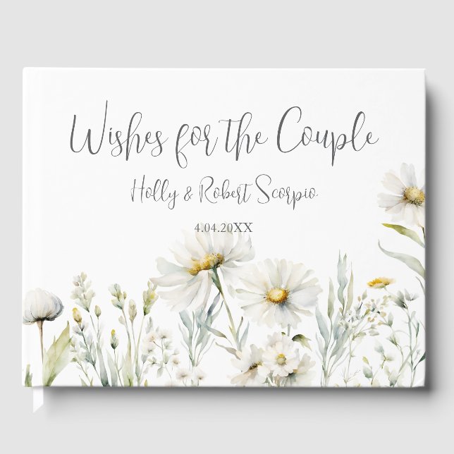 Daisy Wildblume Wedding Gästebuch (Vorderseite)