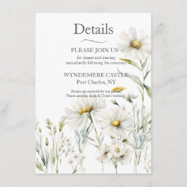 Daisy Wildblume Wedding QR Code Begleitkarte