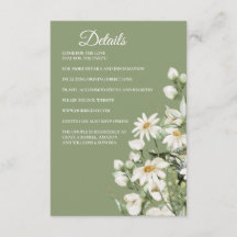 Daisy-Wildblumen-Boho-Kartenhülle Details