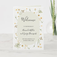 Daisy-Wildblumen-Hochzeitsprogramm abgelegt