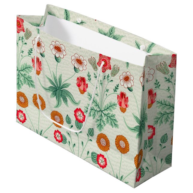 Daisy, William Morris große Geschenktasche Geschenktüte (Vorderseite Schrägansicht)