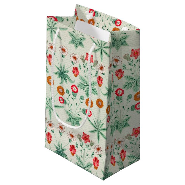 Daisy, William Morris kleine Geschenktasche Geschenktüte (Vorderseite Schrägansicht)