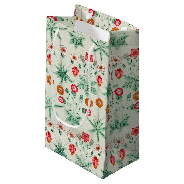 Daisy, William Morris kleine Geschenktasche Kleine Geschenktüte (Vorderseite Schrägansicht)