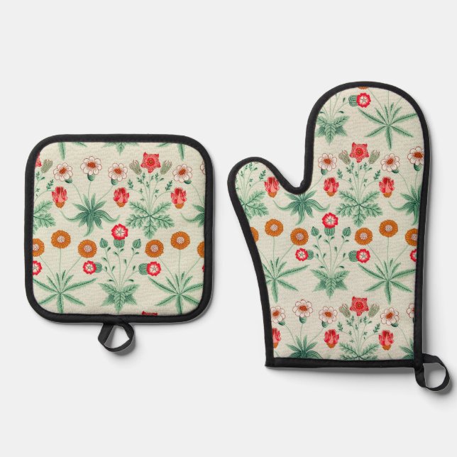 Daisy, William Morris Ofenhandschuh & Topflappen-Set (Vorderseite)