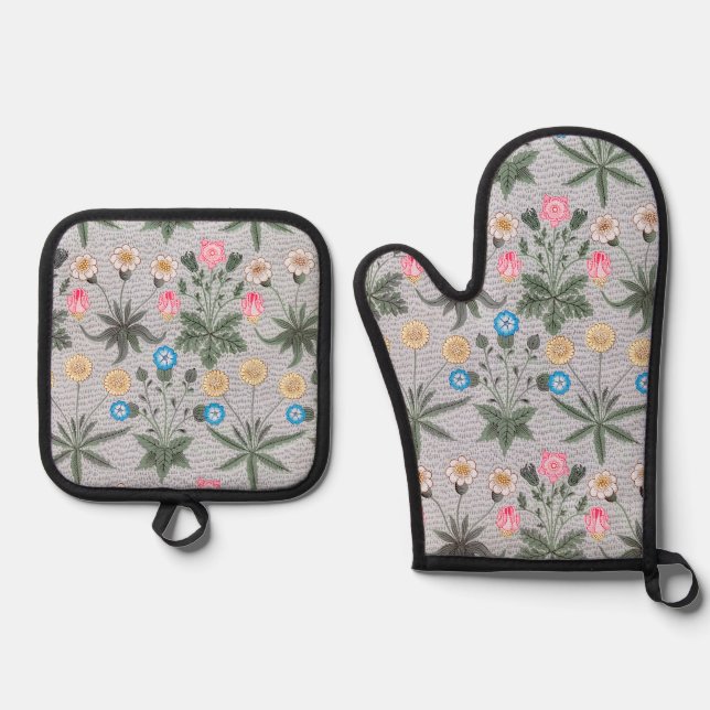 Daisy, William Morris Ofenhandschuh & Topflappen-Set (Vorderseite)