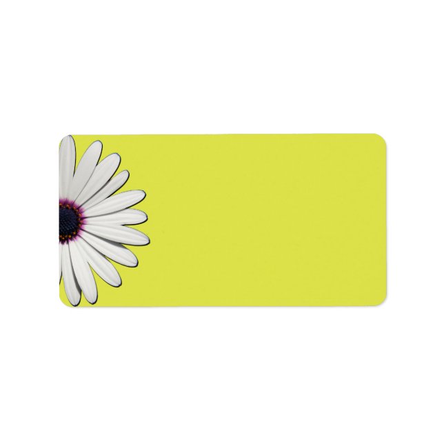Daisy Yellow Address Labels Adressaufkleber (Vorne)