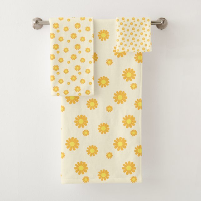 Daisy Yellow Badhandtuch Set (Insitu)