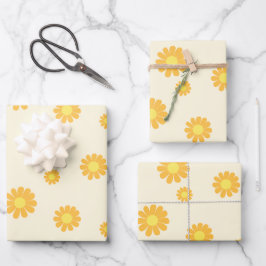 Daisy Yellow Geschenkpapier Set