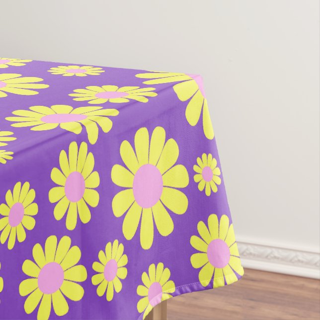 Daisy Yellow Lila Tischdecke (Beispiel)