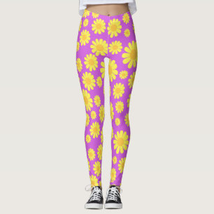 Daisy Yellow Maganta Leggings